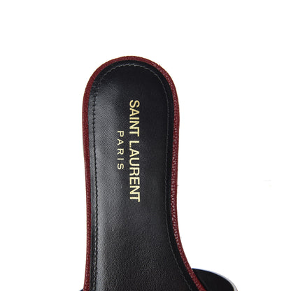 Saint Laurent Grain De Poudre Nu Pied 05 Slide Sandals 37 Cordovan 8 of 10