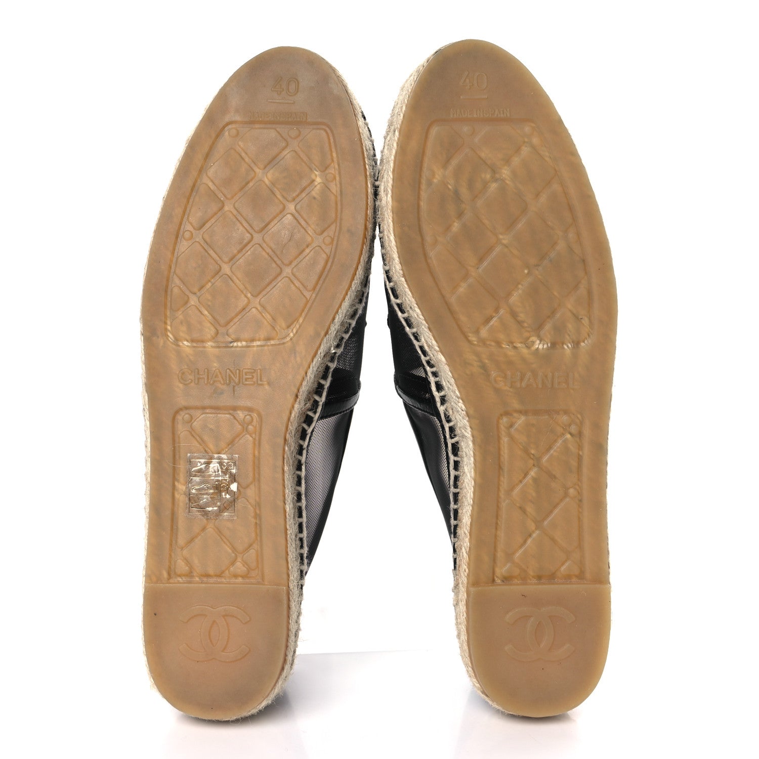 Chanel Mesh Grosgrain CC Espadrilles 40 Black 5 of 7