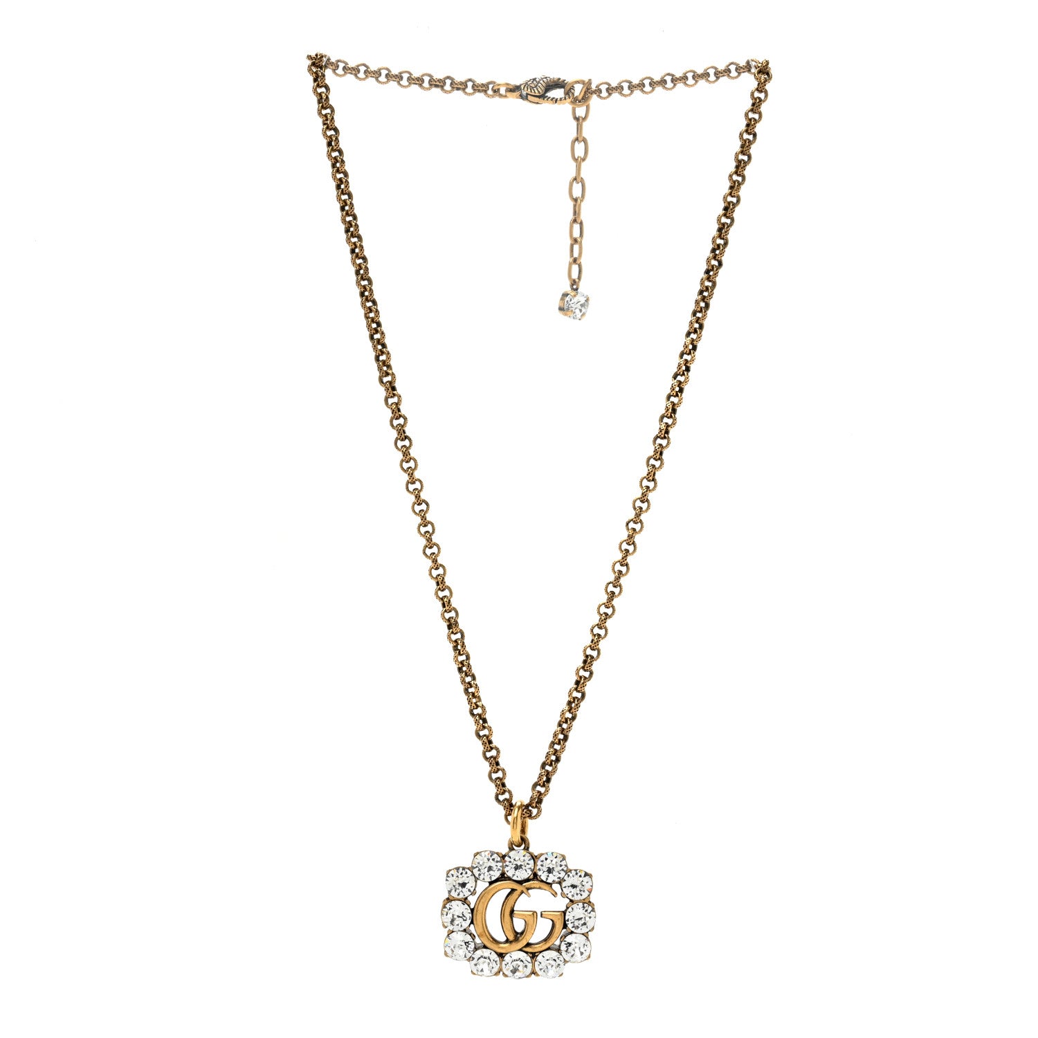 Gucci Pearl Marmont Necklace Aged Gold Cream 2 of 5