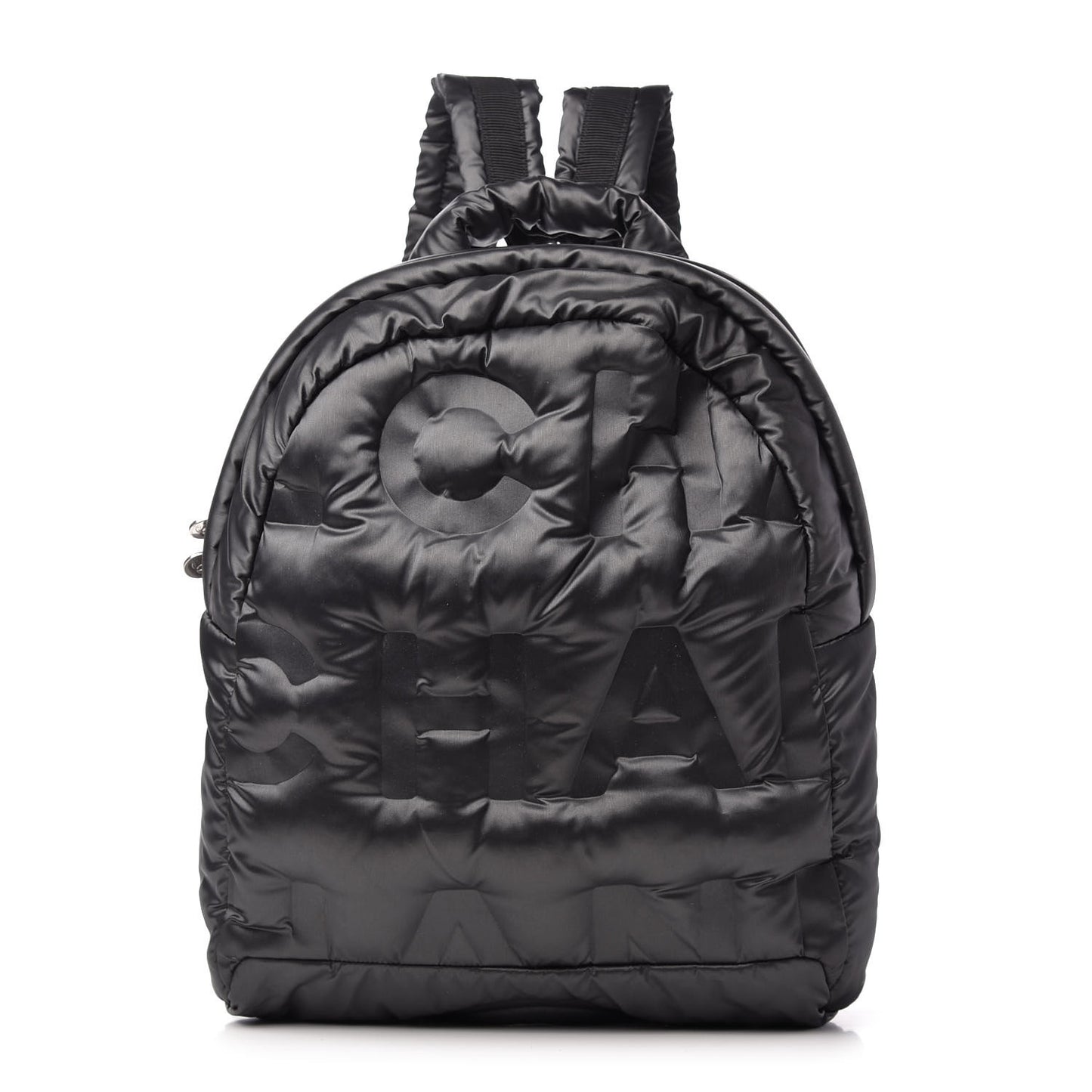 Nylon Embossed Small Doudoune Backpack Black