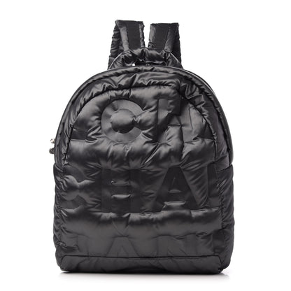 Chanel Nylon Embossed Small Doudoune Backpack Black 1 of 9