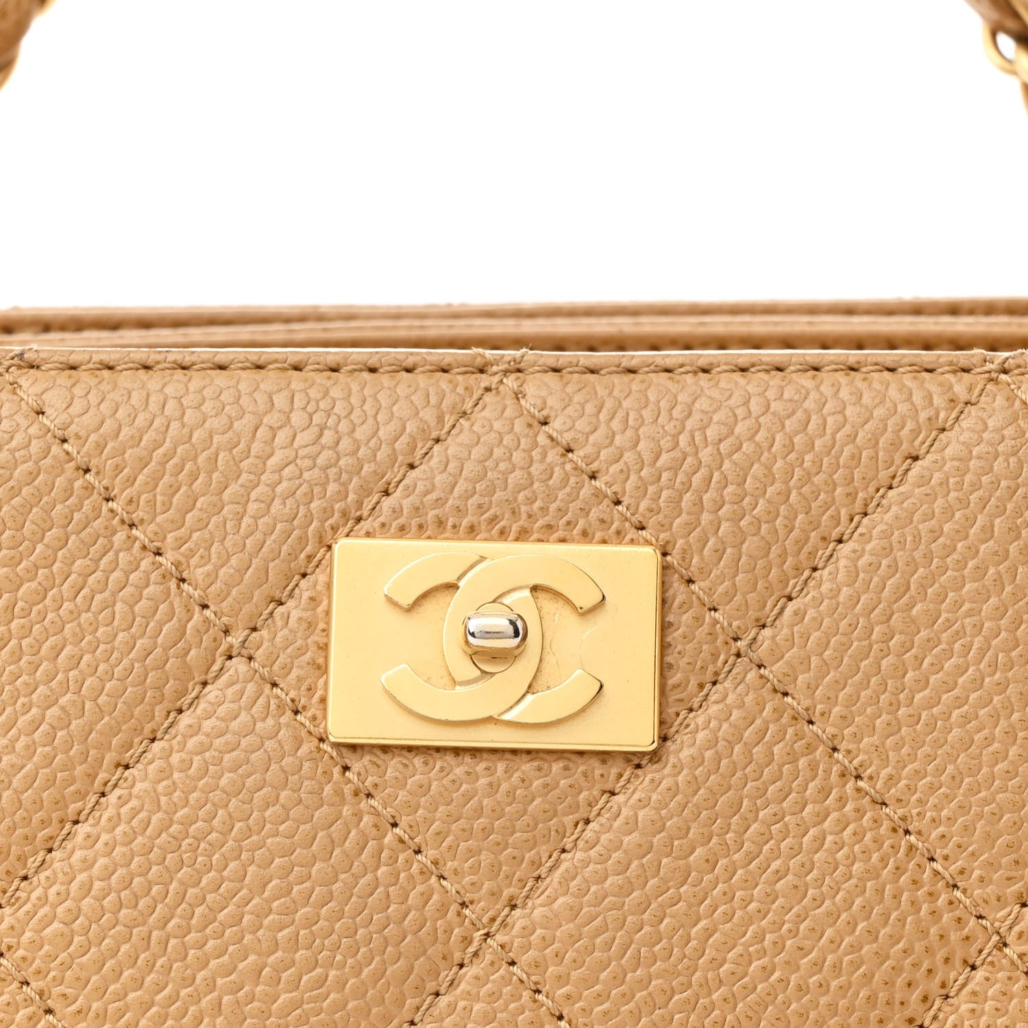 Chanel Caviar Quilted Shopping Tote Beige 8 of 11