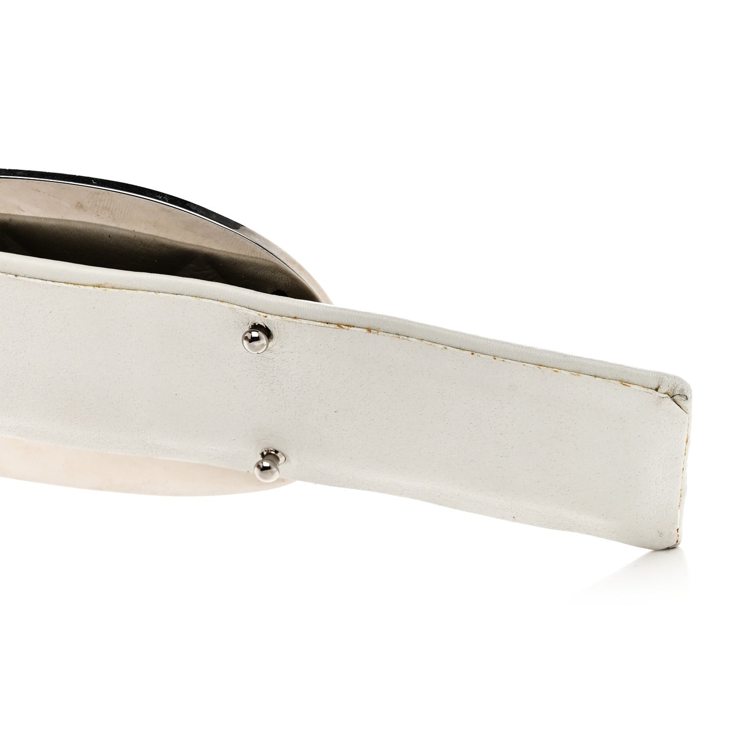 Lambskin Quilted CC Belt 80 32 White