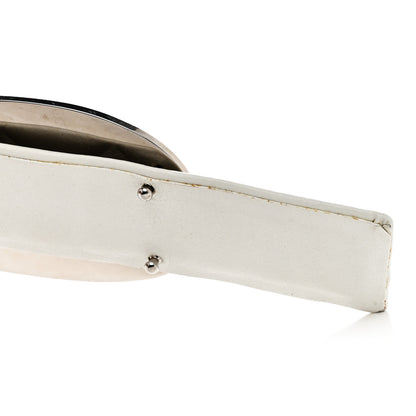 Chanel Lambskin Quilted CC Belt 80 32 White 8 of 10