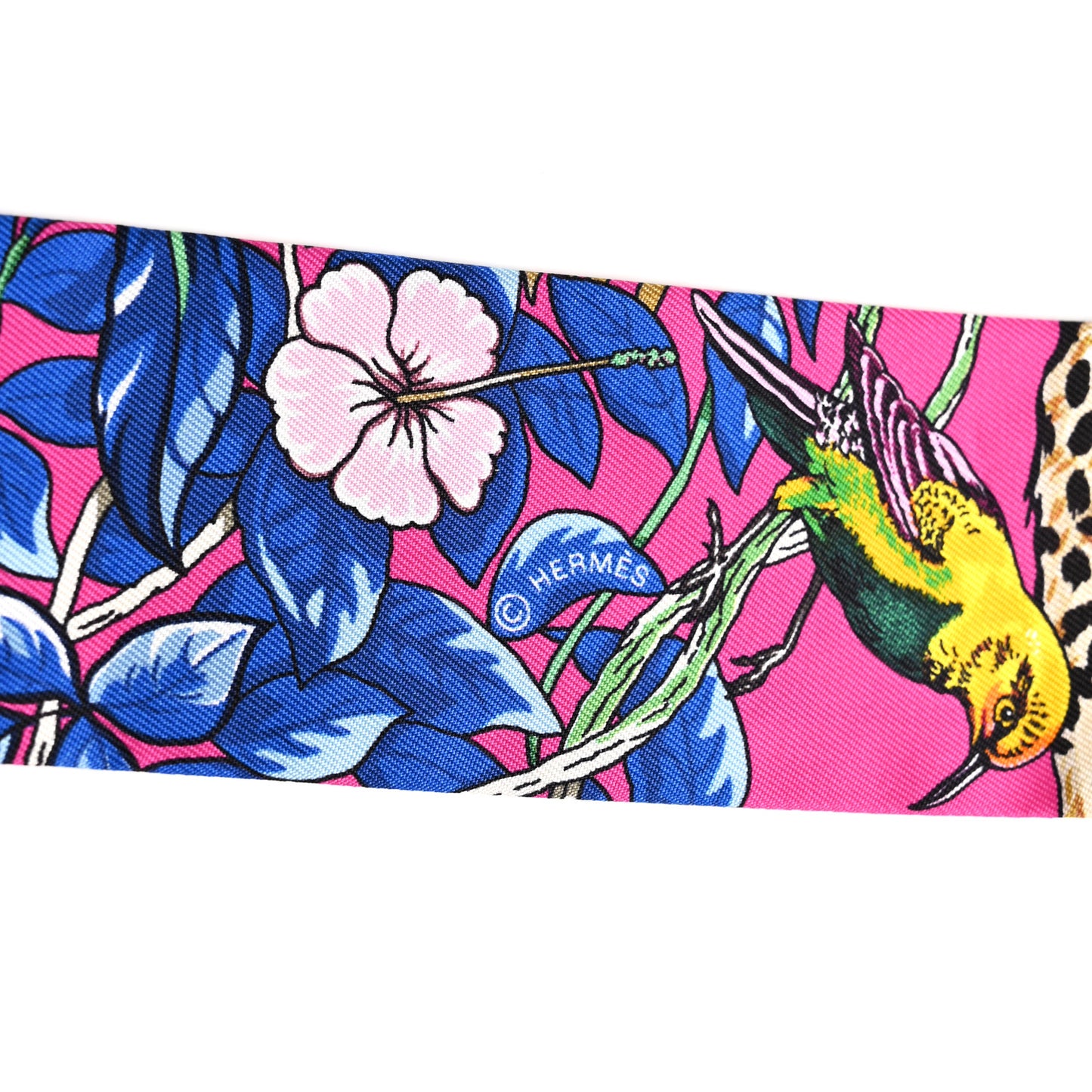 Silk Jungle Love Love Twilly Rose Vif Bleu Roy