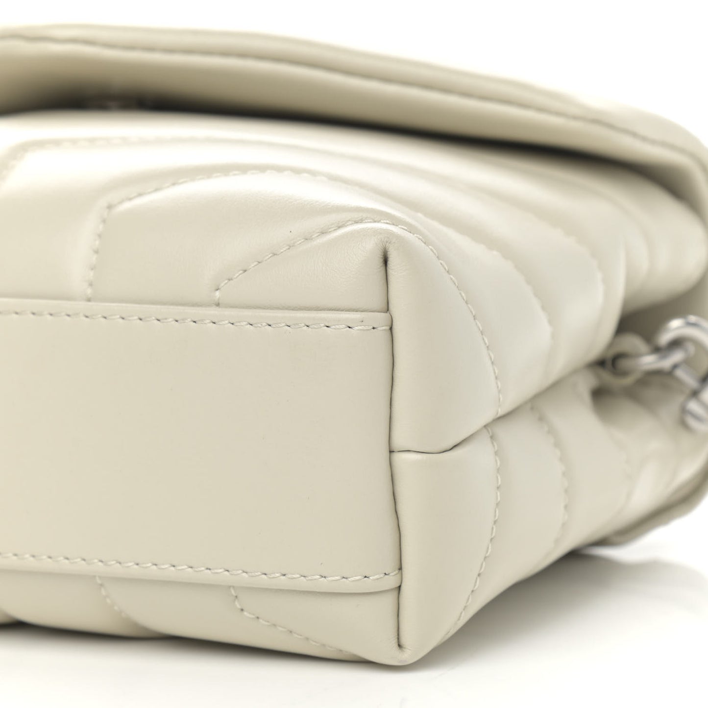 Calfskin Y Quilted Monogram Toy Loulou Crossbody Bag Ivory