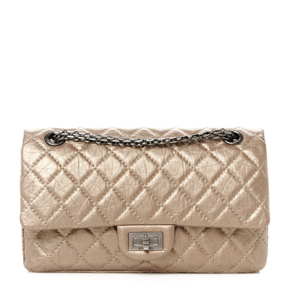 Chanel Metallic Aged Calfskin Quilted 2.55 Reissue 225 Flap Dark Gold 1 of 13