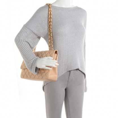 Chanel Lambskin Quilted Jumbo Single Flap Beige 2 of 9