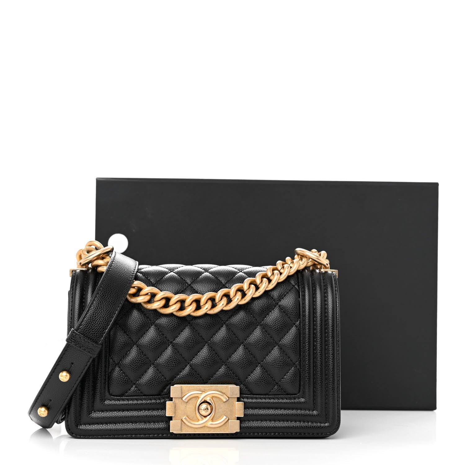 Chanel Caviar Quilted Small Boy Flap Black 11 of 11