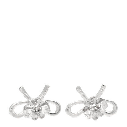Tiffany Sterling Silver Bow Earrings 3 of 5