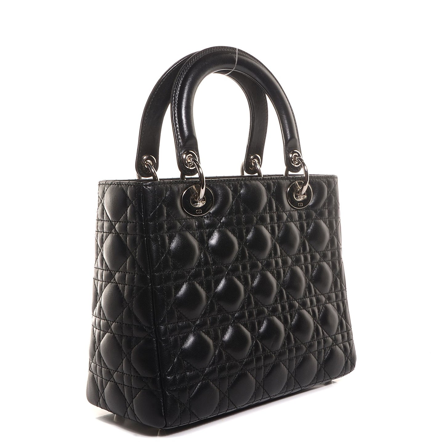 Lambskin Cannage Medium Lady Dior Black