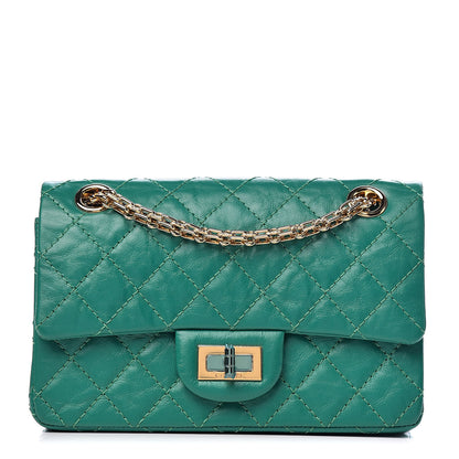 Chanel Aged Calfskin Quilted 2.55 Reissue Mini Flap Green 1 of 11