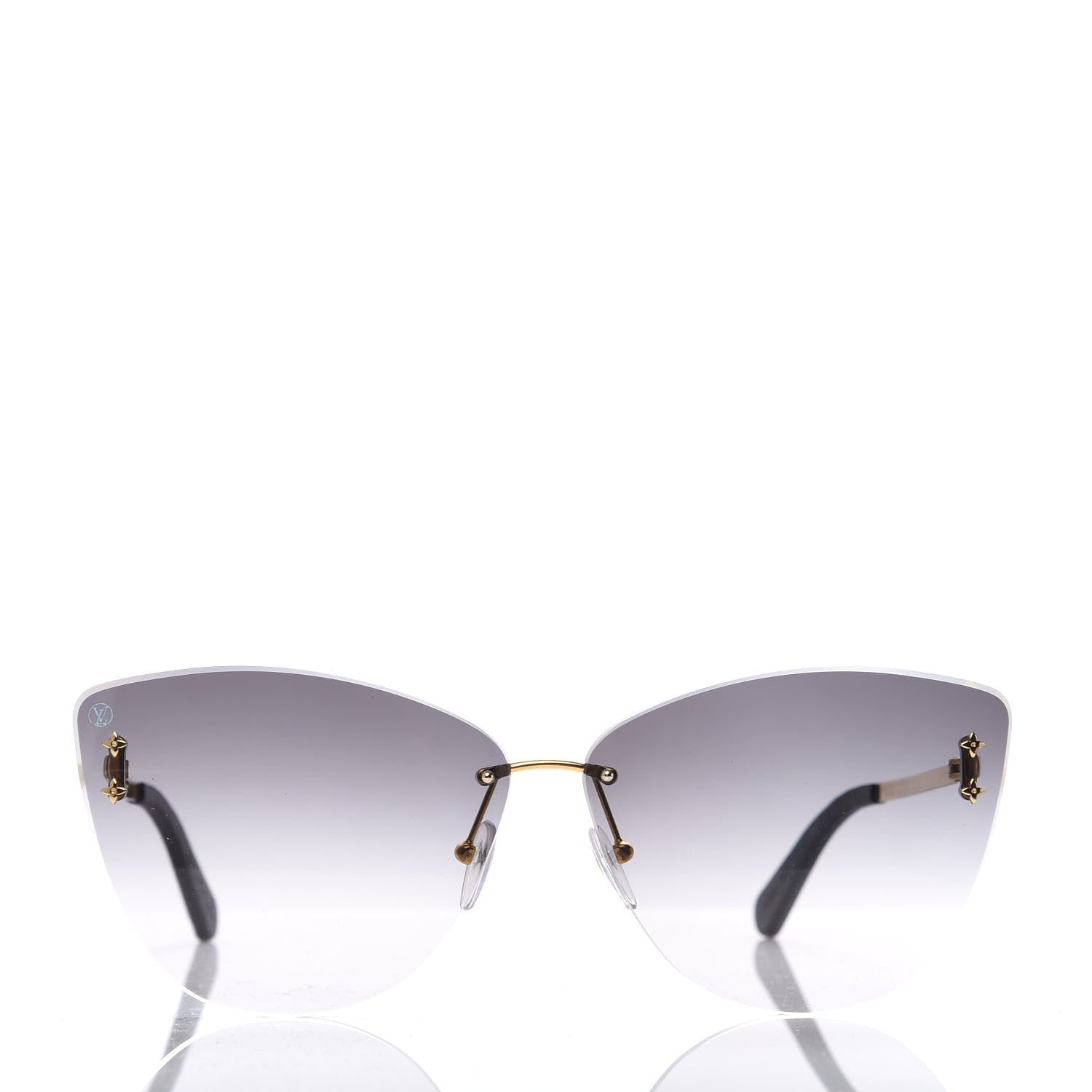 Louis Vuitton Les Parapluies De Cherbourg Sunglasses Z1394U Black Gold 2 of 8