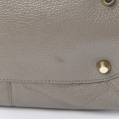 Jimmy Choo Glossy Grained Deerskin Anna Shoulder Bag Moonstone 10 of 10