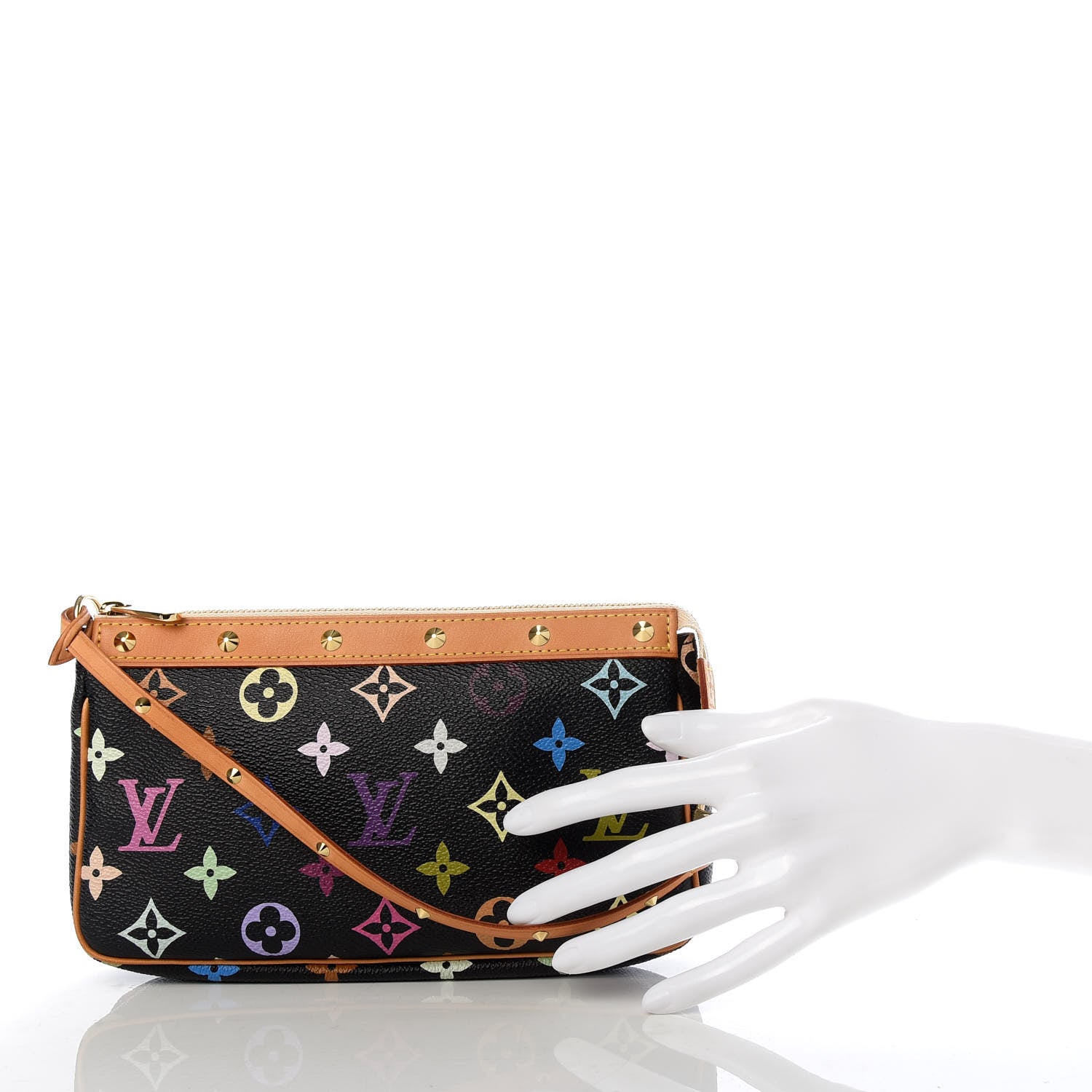 Louis Vuitton Monogram Multicolor Pochette Accessories Black 2 of 10