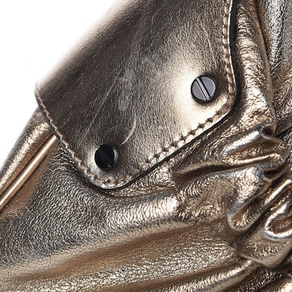 Burberry Metallic Calfskin Warrior Hobo Gold 16 of 19