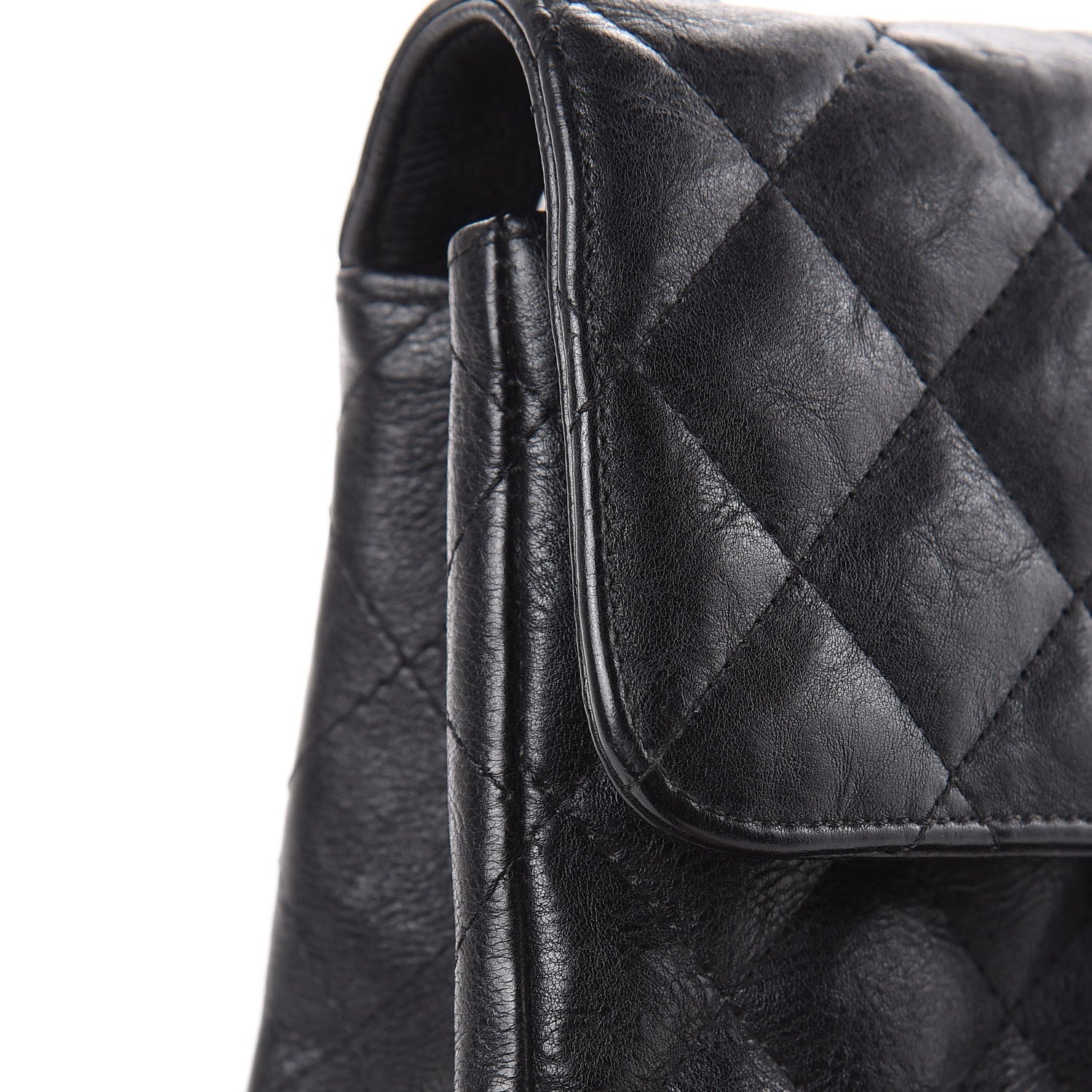 Chanel Crumpled Calfskin Quilted Mini Rectangular Flap So Black 11 of 15