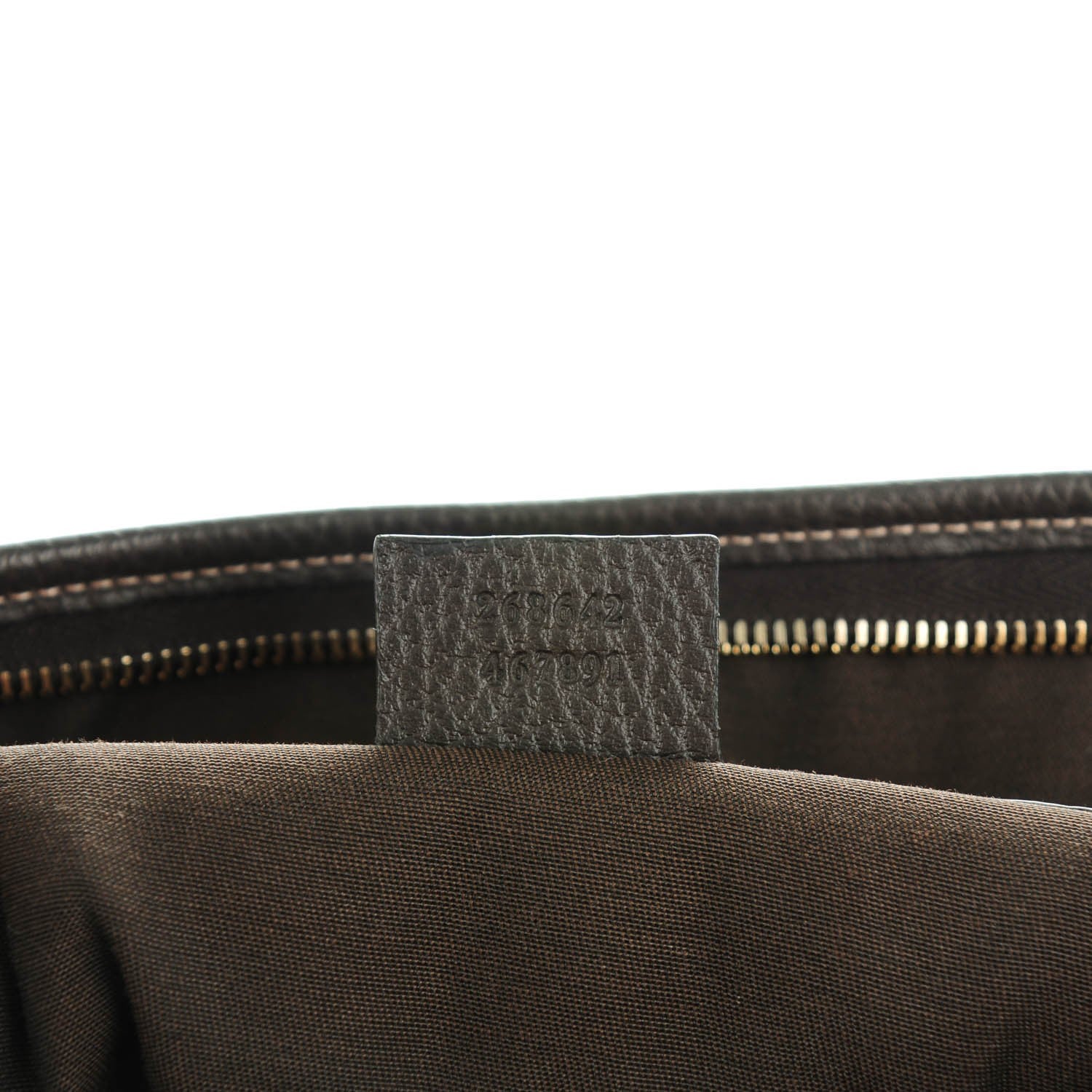 Gucci Crystal Monogram Abbey Messenger Bag Beige Dark Brown 7 of 7