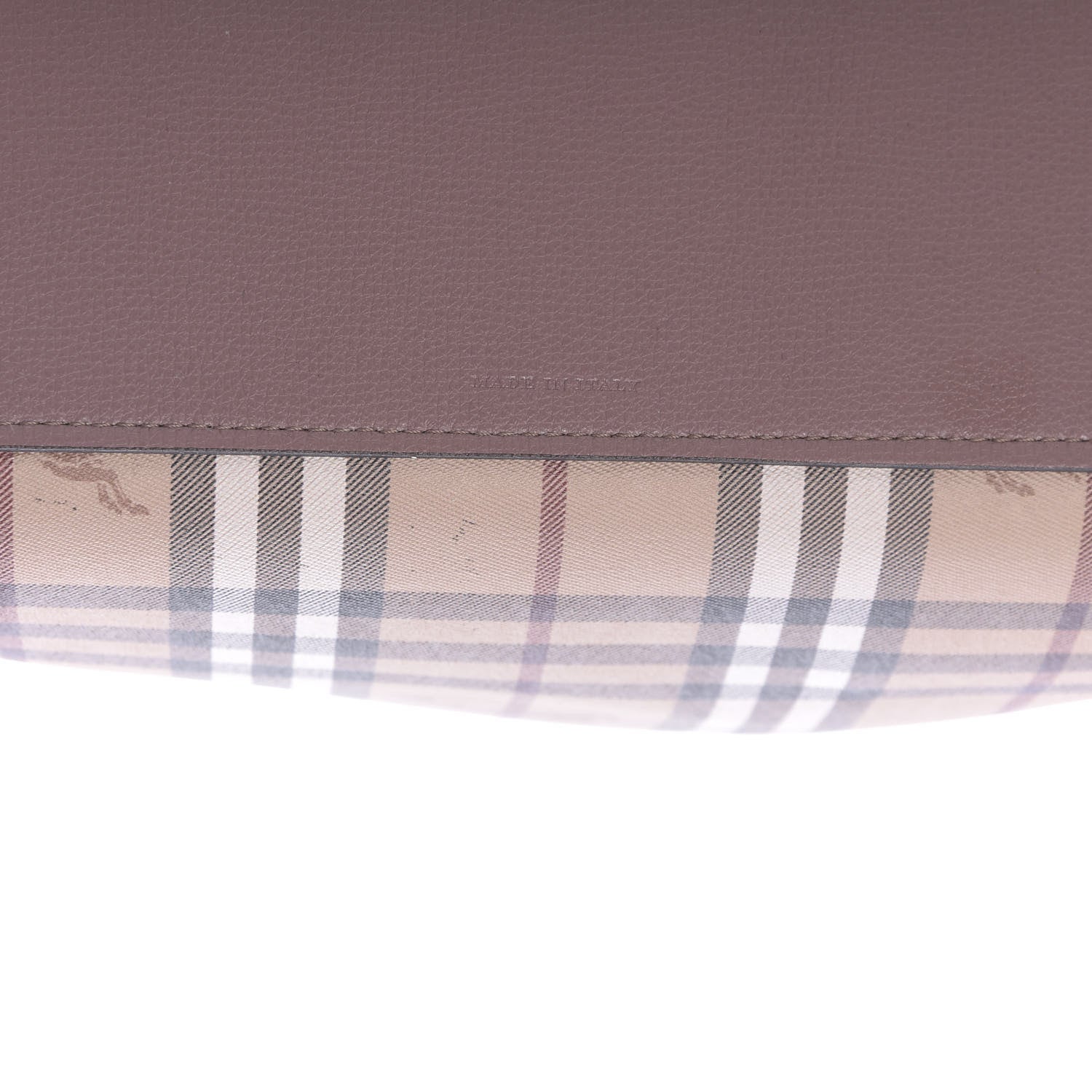 Burberry Grainy Calfskin Haymarket Check Medium Reversible Tote Dusty Pink 10 of 25