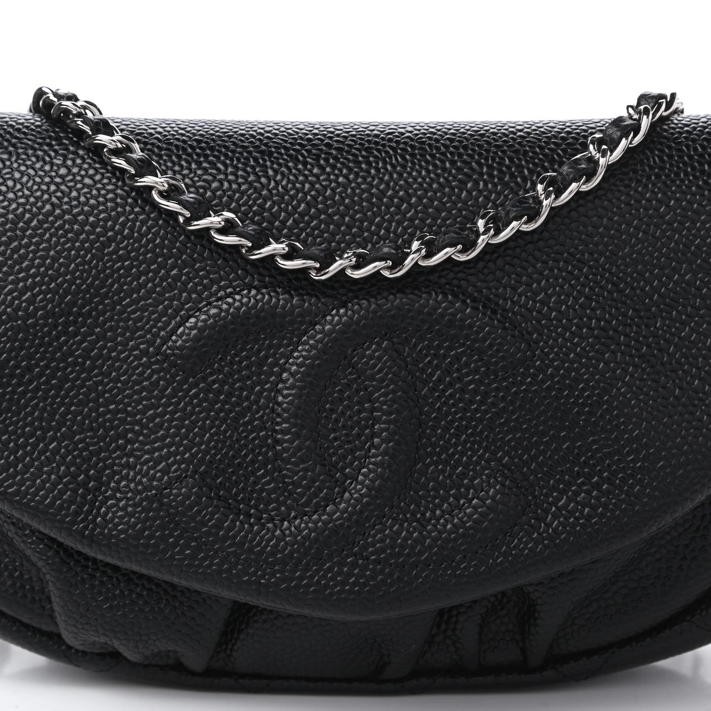 Caviar Half Moon Wallet On Chain WOC Black