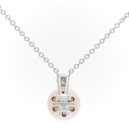 Tiffany 18K White Gold Diamond Akoya Cultured Pearl 7-7.5mm Signature Pendant Necklace 4 of 7