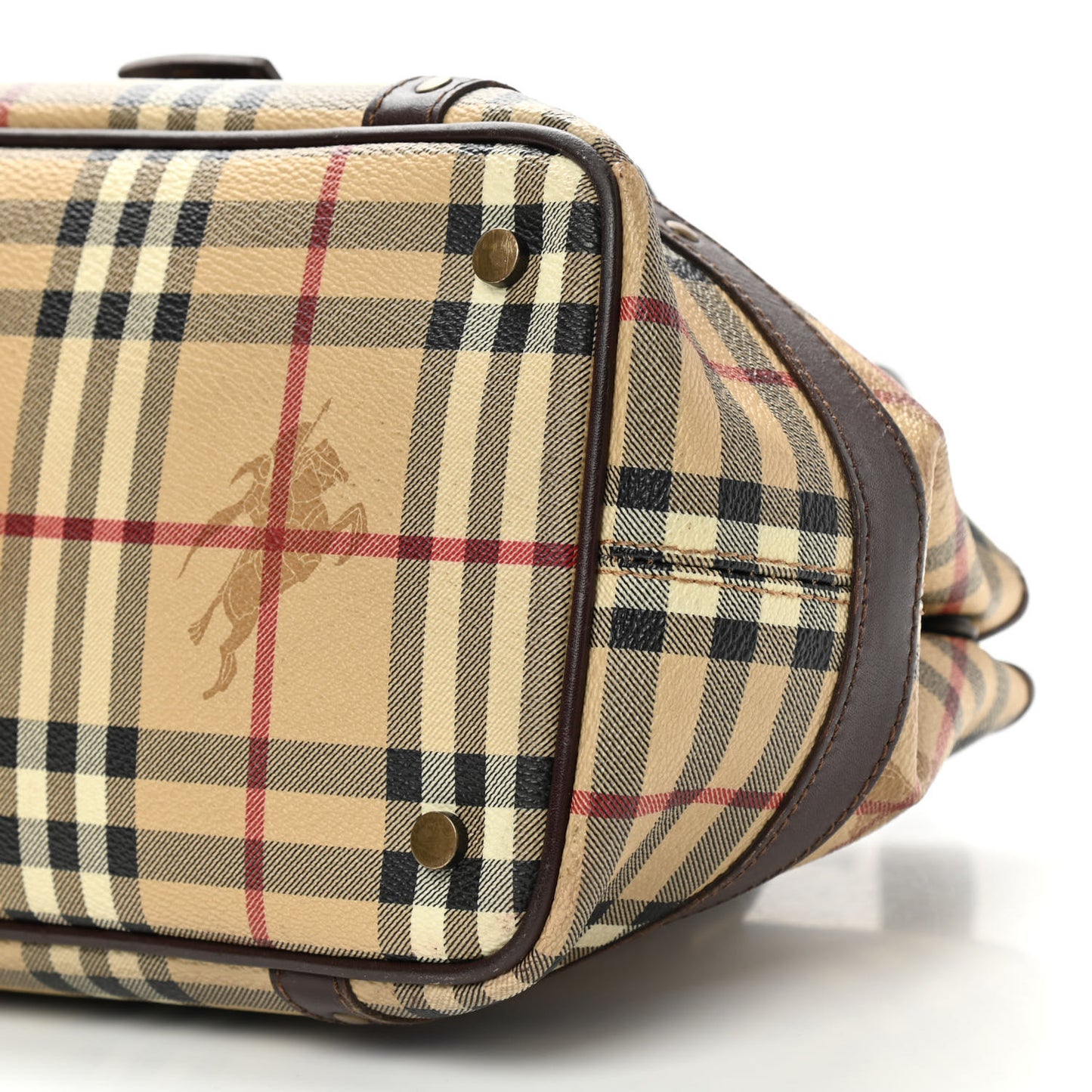 Haymarket Check Buckle Satchel Chocolate