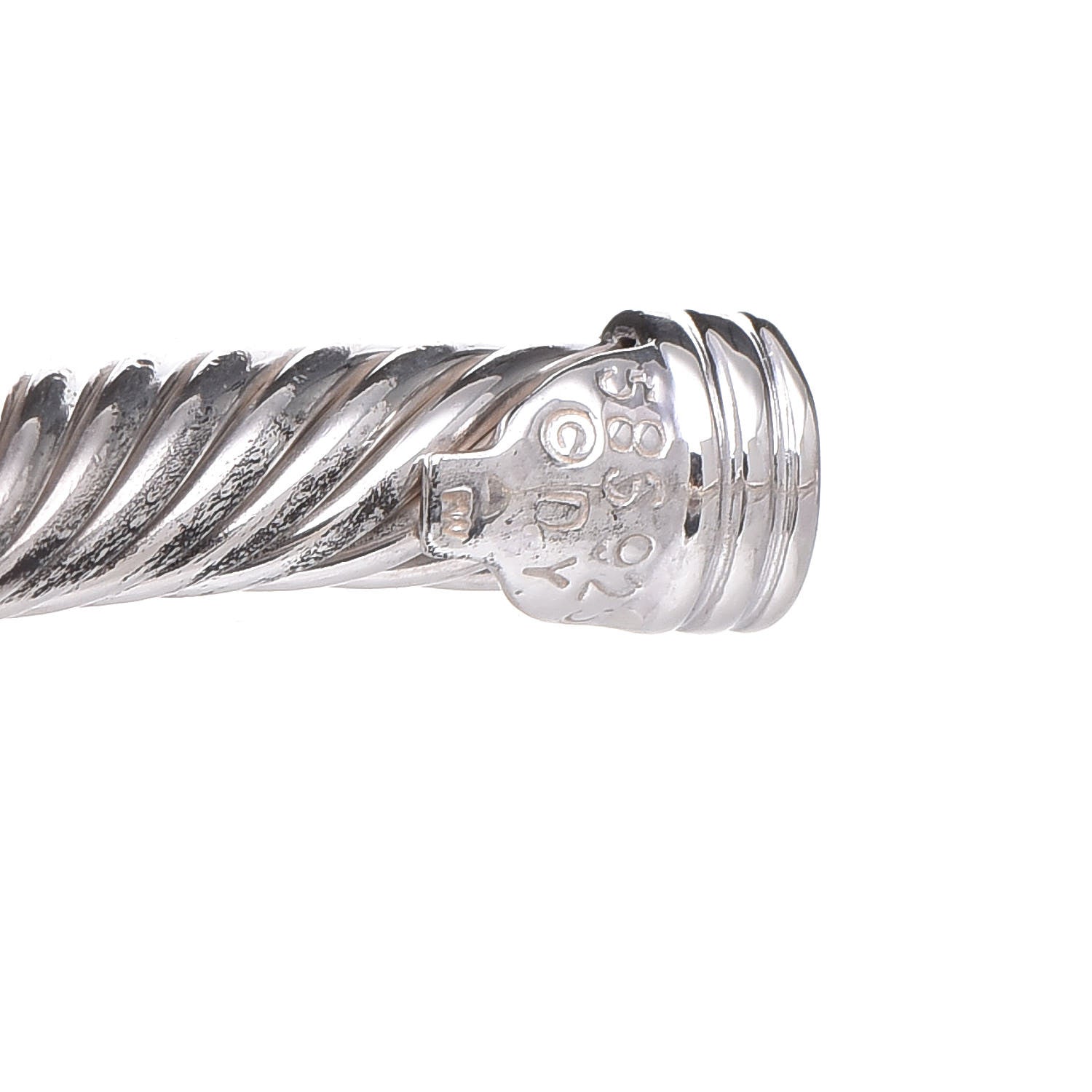 David Yurman Sterling Silver 14K Yellow Gold 5mm Cable Classics Single Station Bracelet 4 of 5