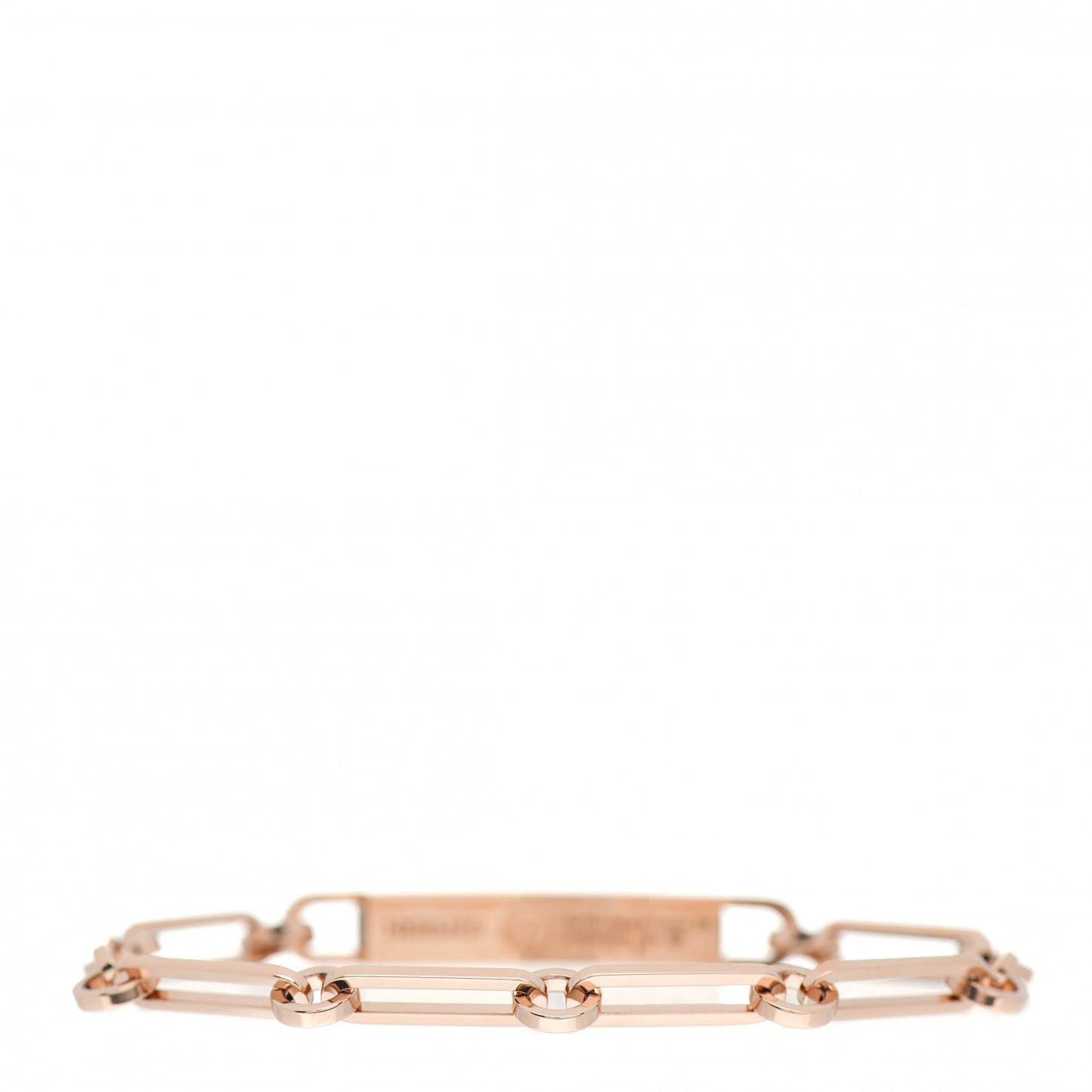 18K Rose Gold Diamond Pave PM Kelly Chaine Bracelet SH