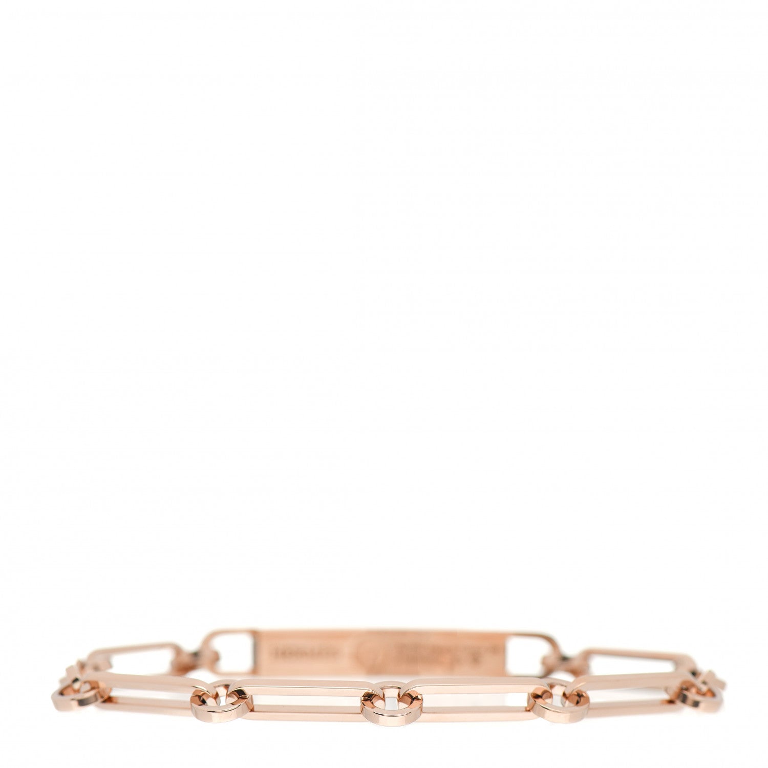 Hermes 18K Rose Gold Diamond Pave PM Kelly Chaine Bracelet SH 3 of 5