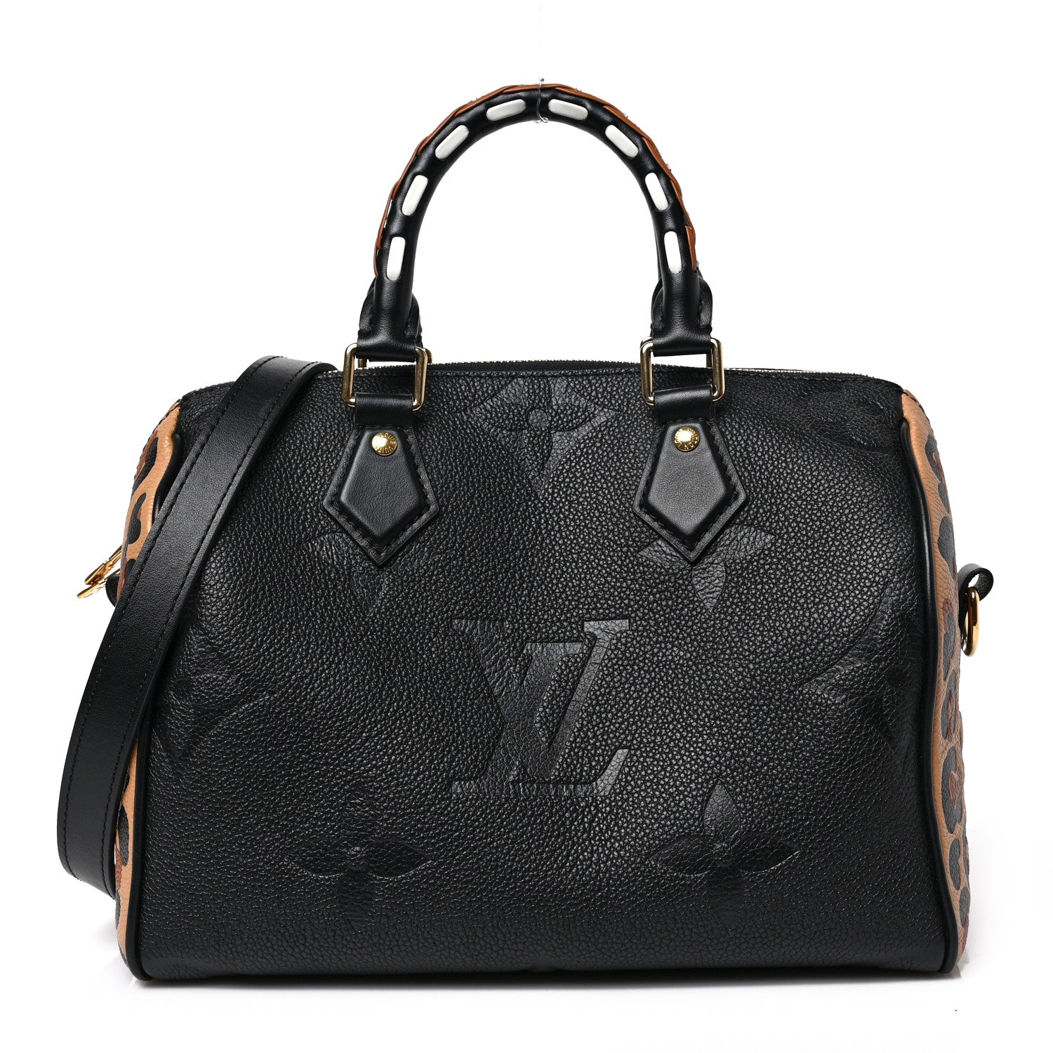 Louis Vuitton Empreinte Monogram Giant Wild At Heart Speedy Bandouliere 25 Black 1 of 8