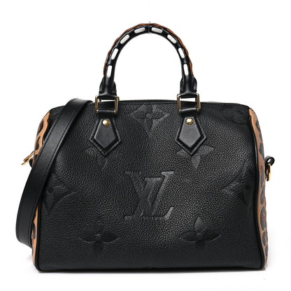 Louis Vuitton Empreinte Monogram Giant Wild At Heart Speedy Bandouliere 25 Black 1 of 8