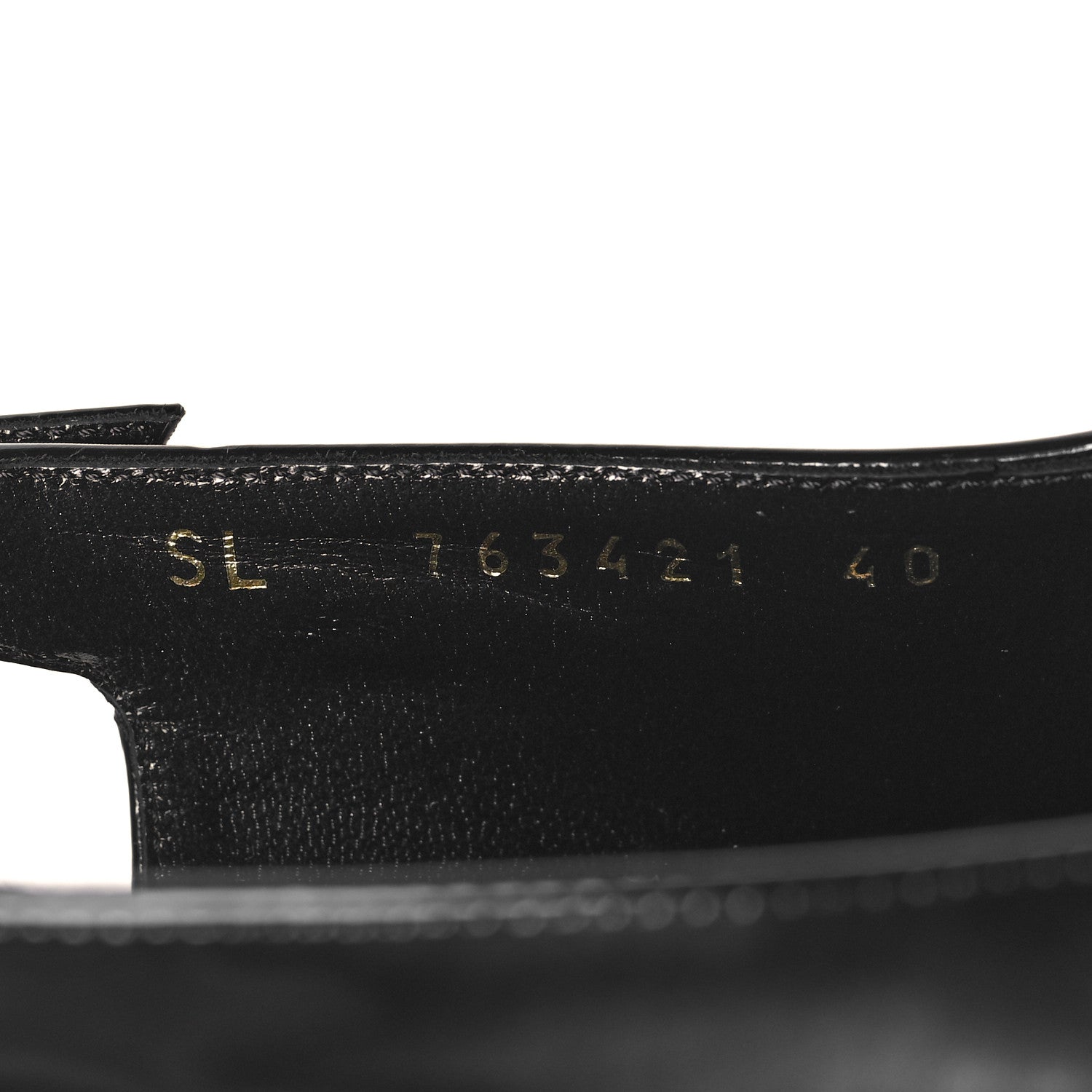Saint Laurent Glazed Calfskin Lee Slingback Pumps 40 Black 6 of 8