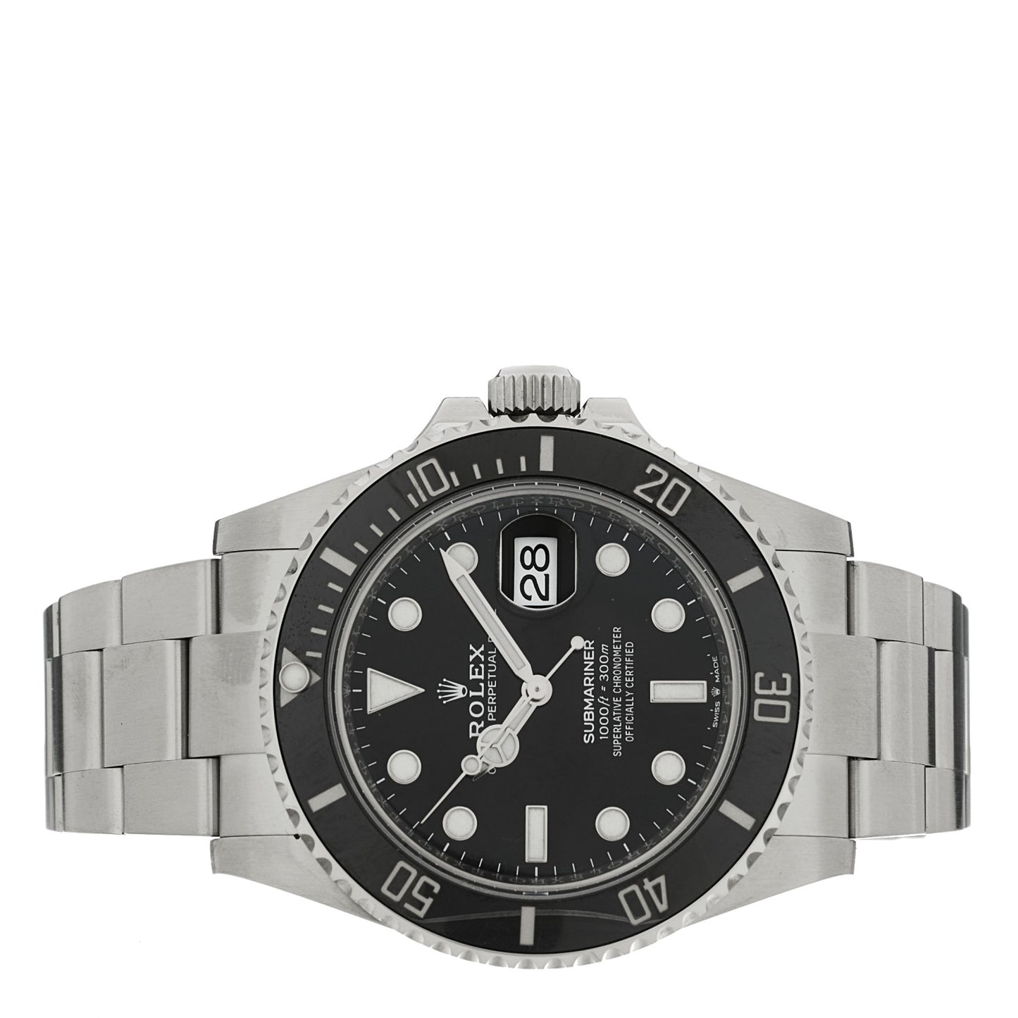 Stainless Steel 41mm Oyster Perpetual Submariner Date Watch Black 126610LN