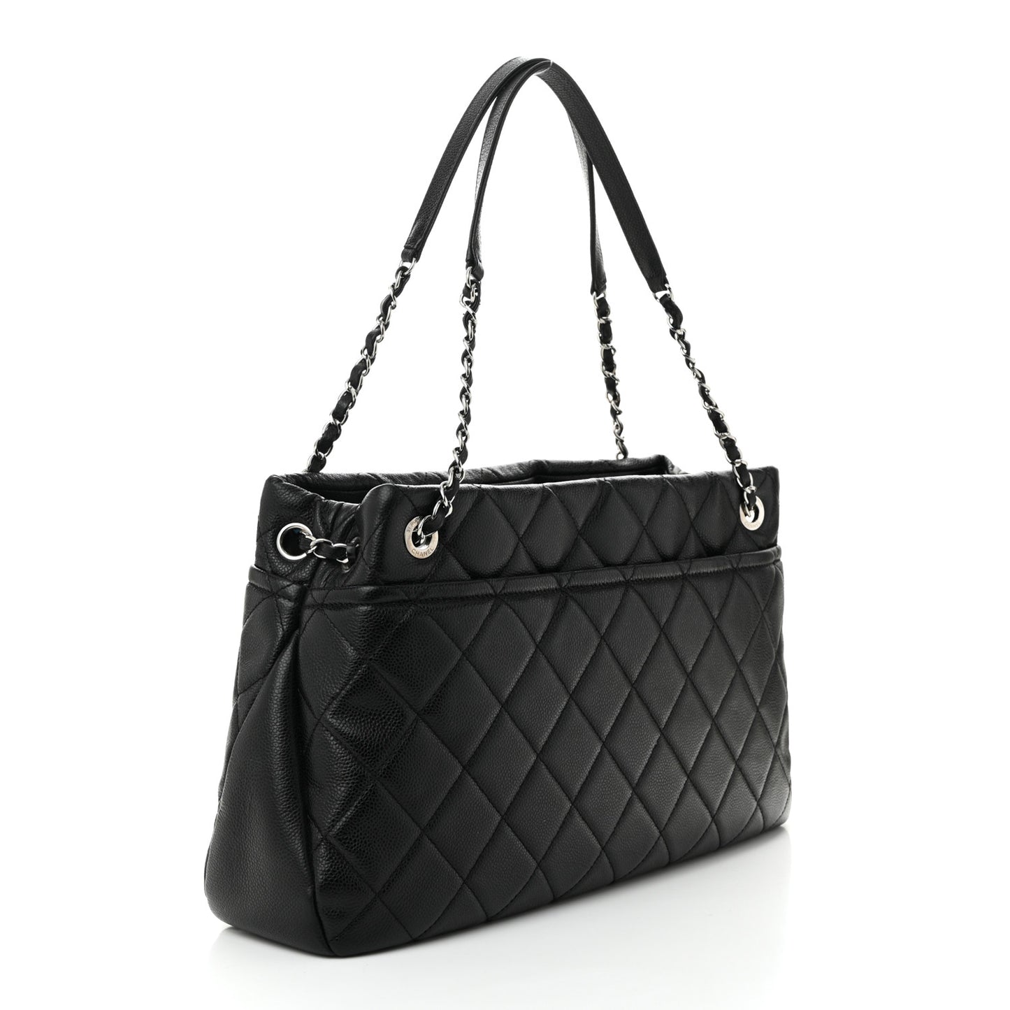 Caviar Quilted Timeless CC Soft Tote Black