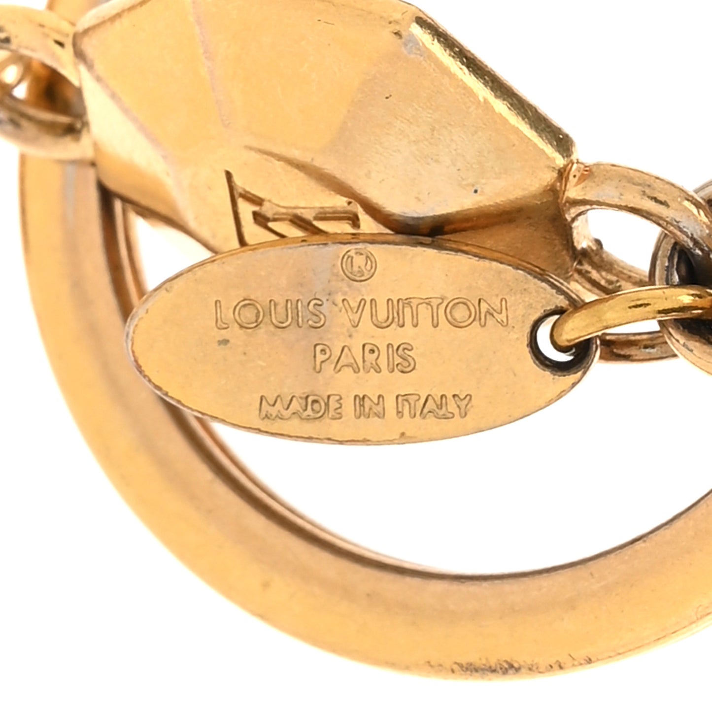 LV Facettes Bag Charm Key Holder Gold