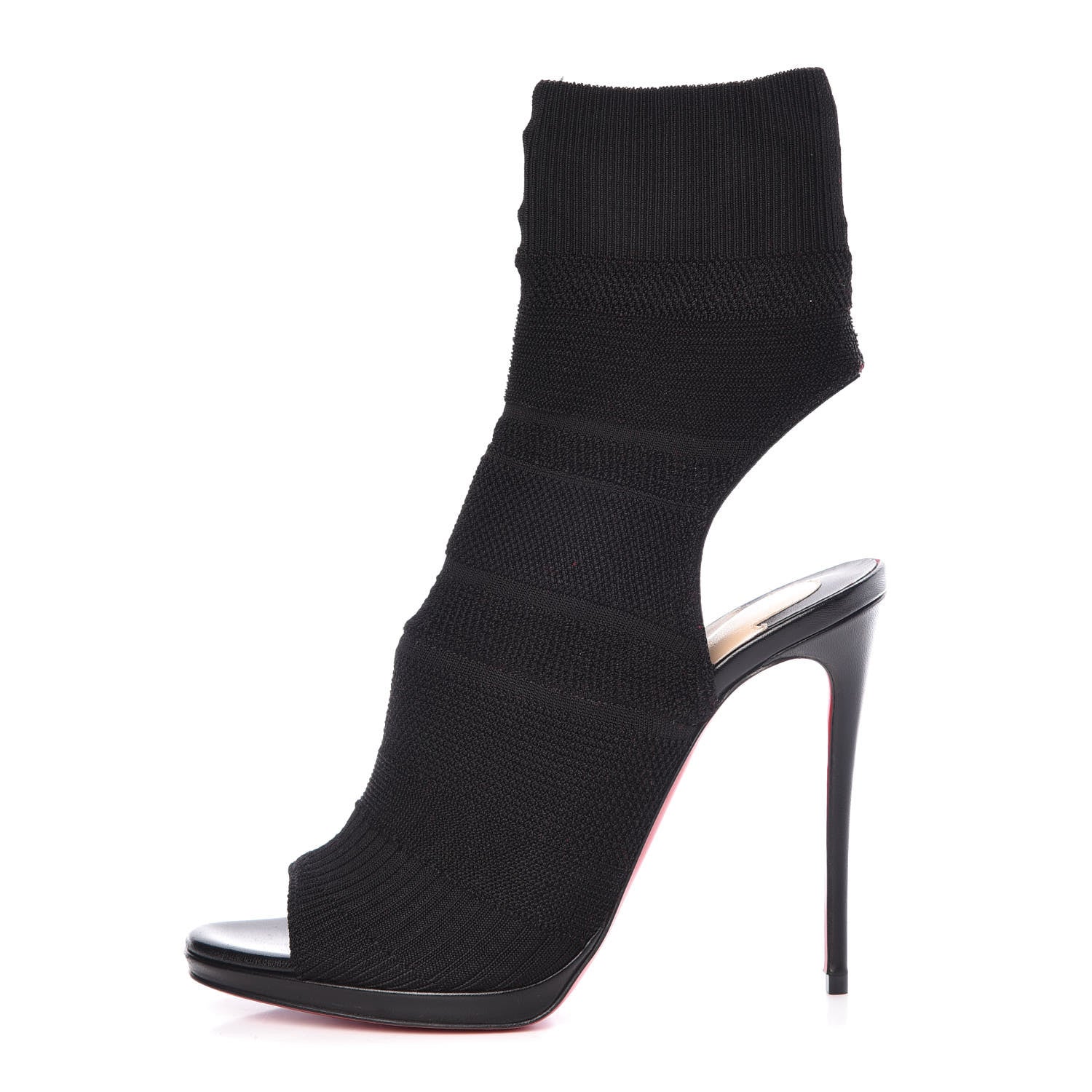 Christian Louboutin Maille Tricot Nappa Cheminene 120 Sock Ankle Boots 39 Black 1 of 6