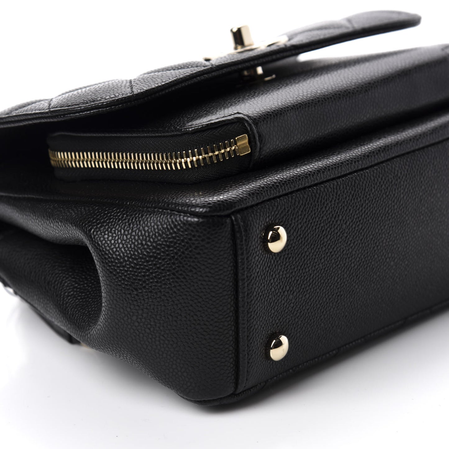 Caviar Quilted Small Business Affinity Flap Black