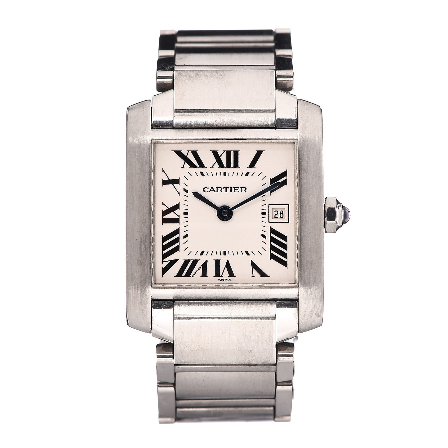 Stainless Steel 25mm Tank Francaise Quartz Watch