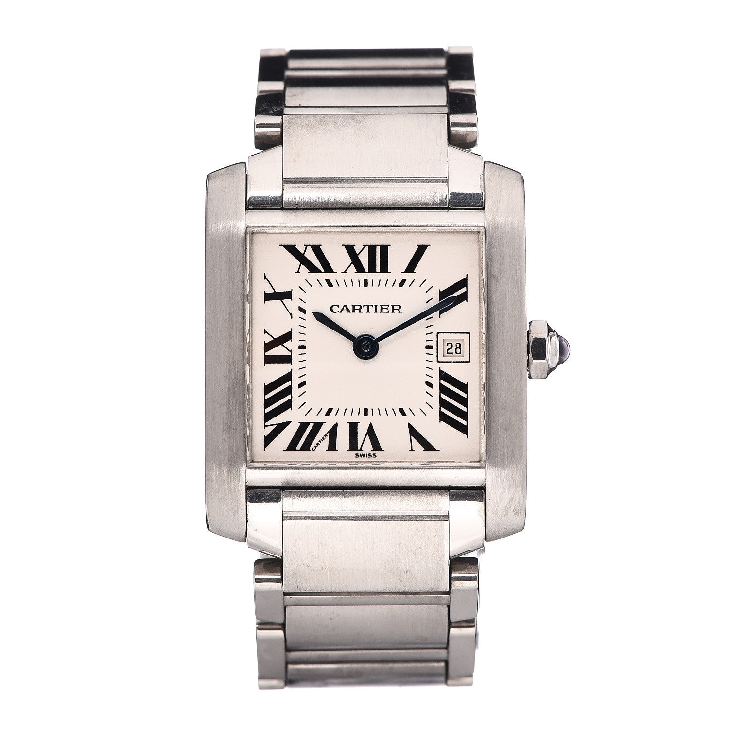 Cartier Stainless Steel 25mm Tank Francaise Quartz Watch 1 of 6