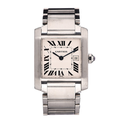 Cartier Stainless Steel 25mm Tank Francaise Quartz Watch 1 of 6