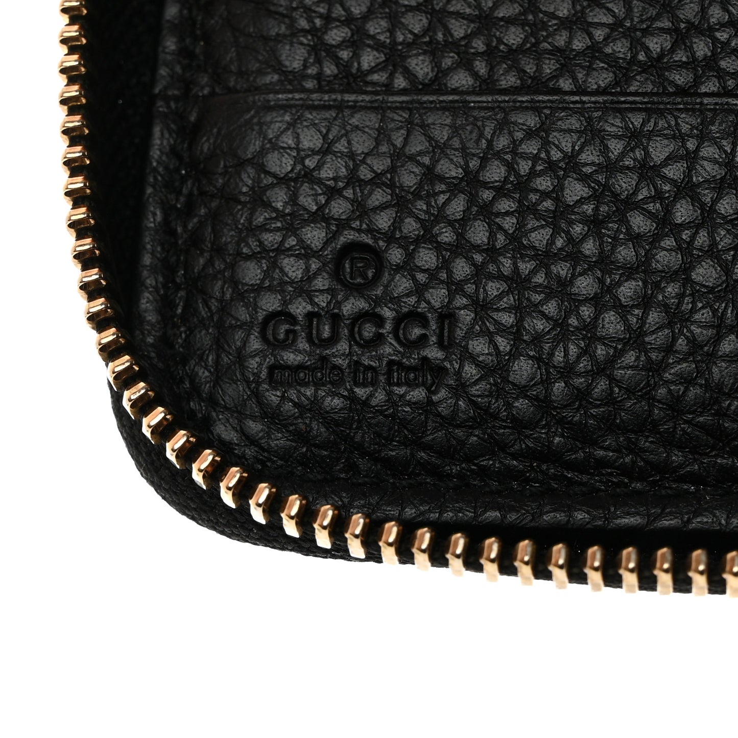 Pebbled Calfskin Medium Soho Zip Around Wallet Black