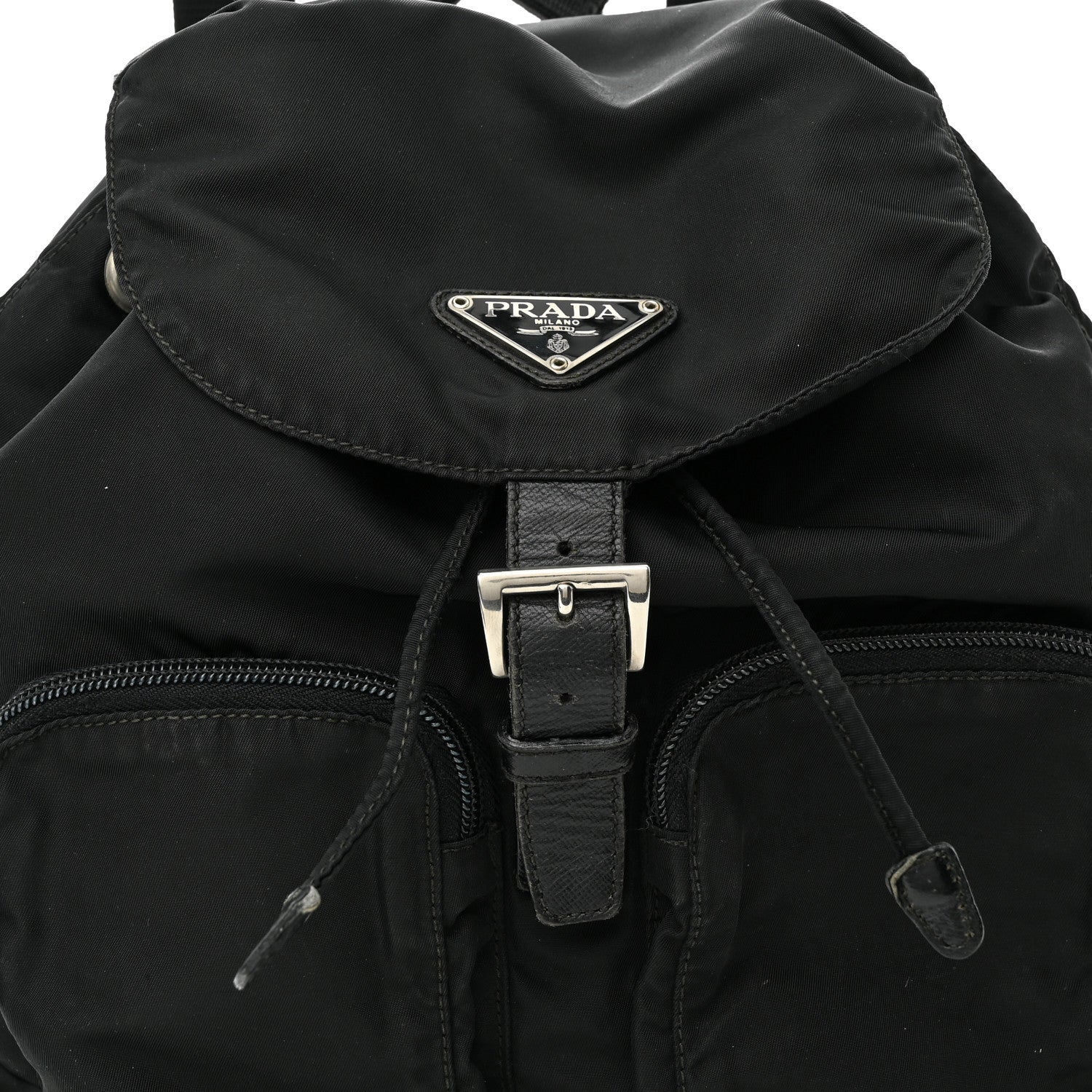 Prada Tessuto Nylon Saffiano Small Backpack Black 8 of 15