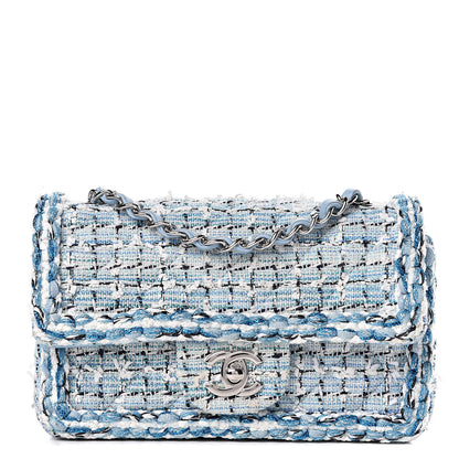 Chanel Tweed Braid Mini Flap Blue White Navy 1 of 11