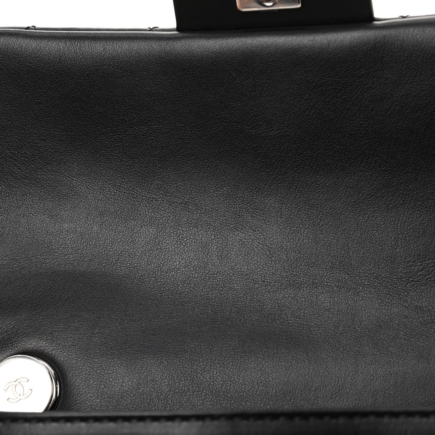 Calfskin Quilted CC Uniform Flap Belt Bag Black