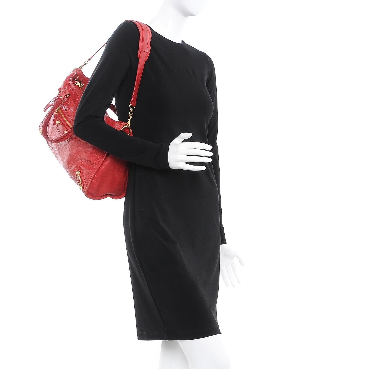 Balenciaga Agneau Giant 12 Gold Hardware City Rouge Cardinal 2 of 15
