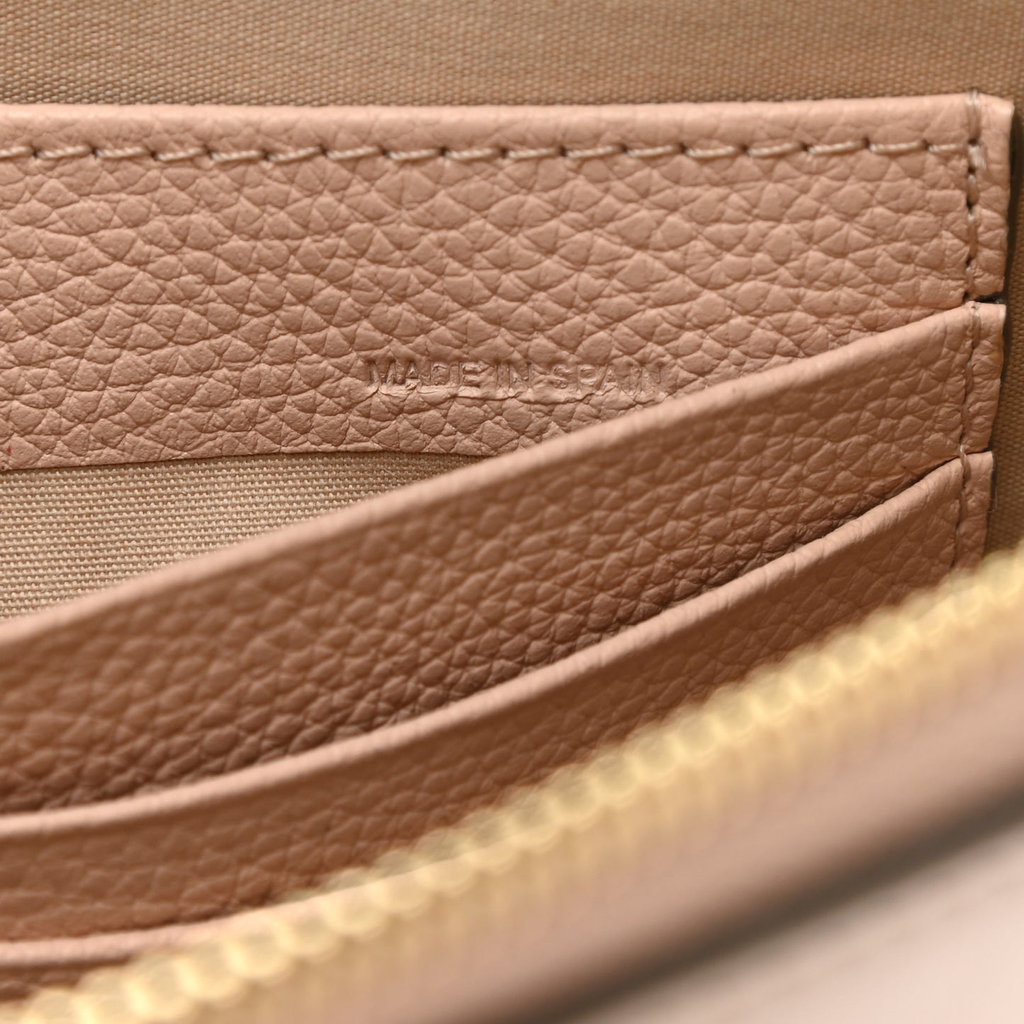 Grained Calfskin Joe Clutch Cement Pink