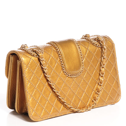 Chanel Patent Medium Madison Flap Gold 3 of 9