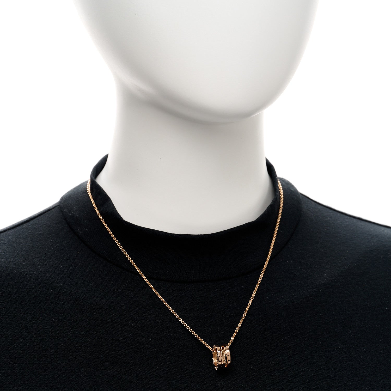 Bulgari 18K Rose Gold B.Zero1 Open Legends Pendant Necklace 2 of 5