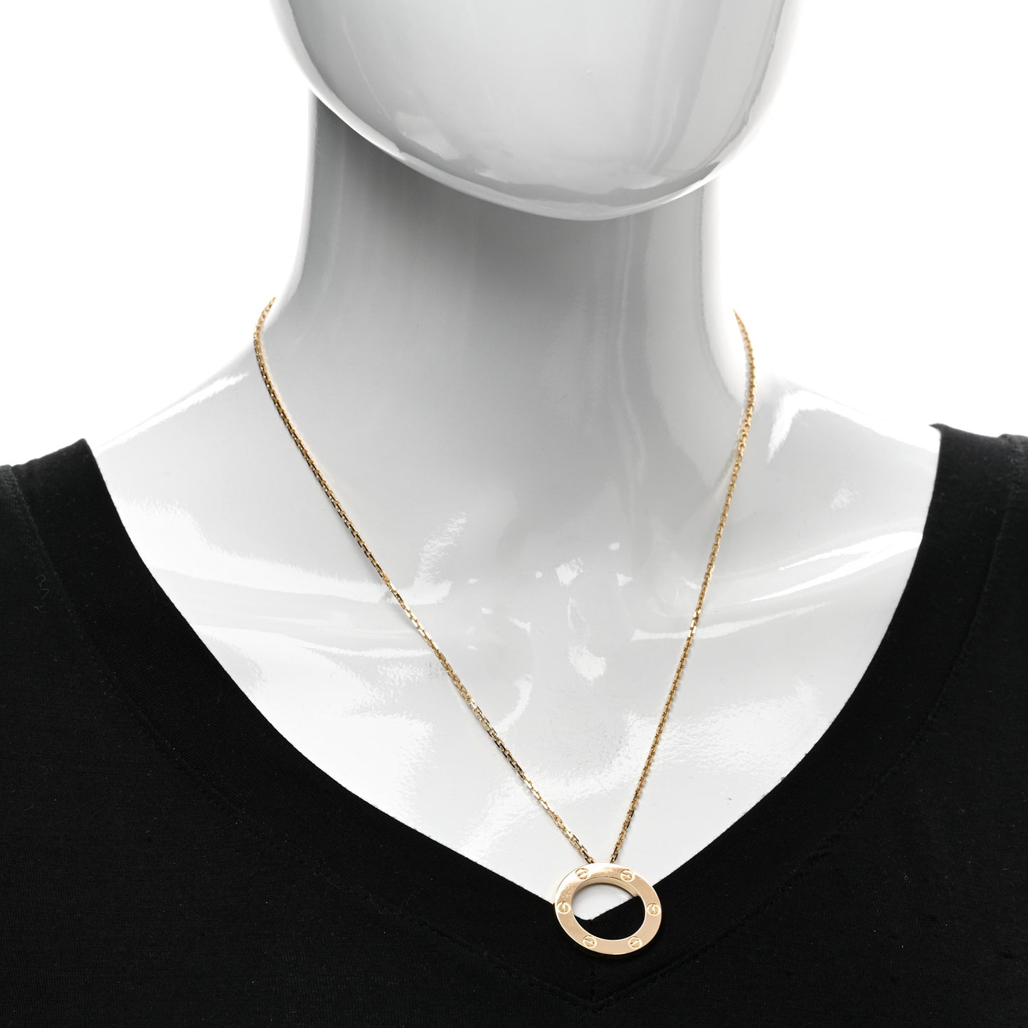 18K Yellow Gold LOVE Pendant Necklace
