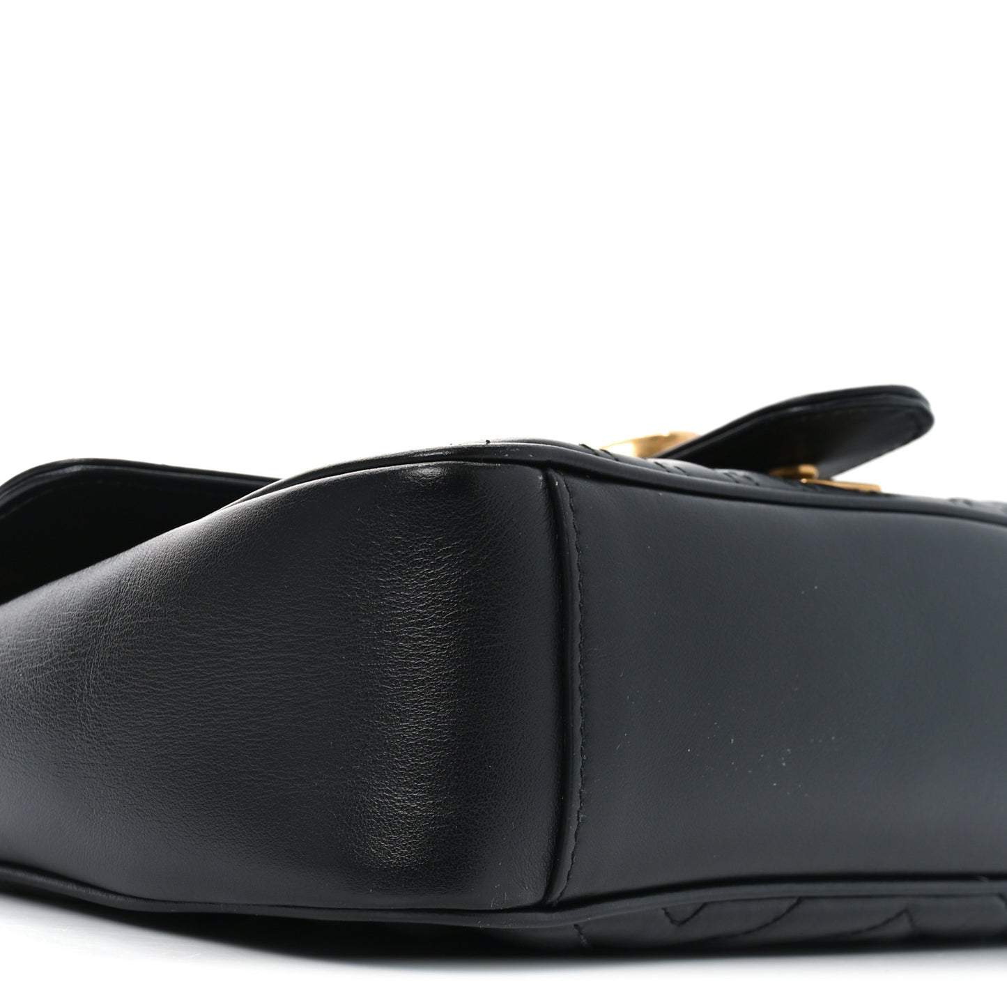 Calfskin Matelasse Small GG Marmont Shoulder Bag Black